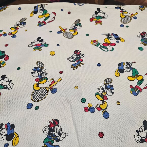 Peter Pan Fabrics Mickey Minnie Sports Golf Tennis Skating Fabric 240" x 80" - Picture 2 of 14